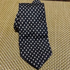 Gianfranco Ferre Black and White Patterned Tie